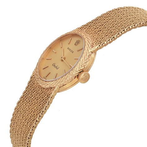 ladies vintage rolex orchid 18k